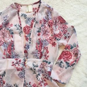 Japna sheer floral cardigan/cover up
